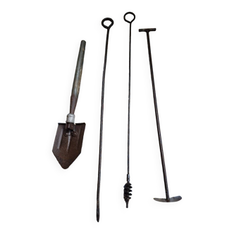 Ensemble de 4 outils de cheminée