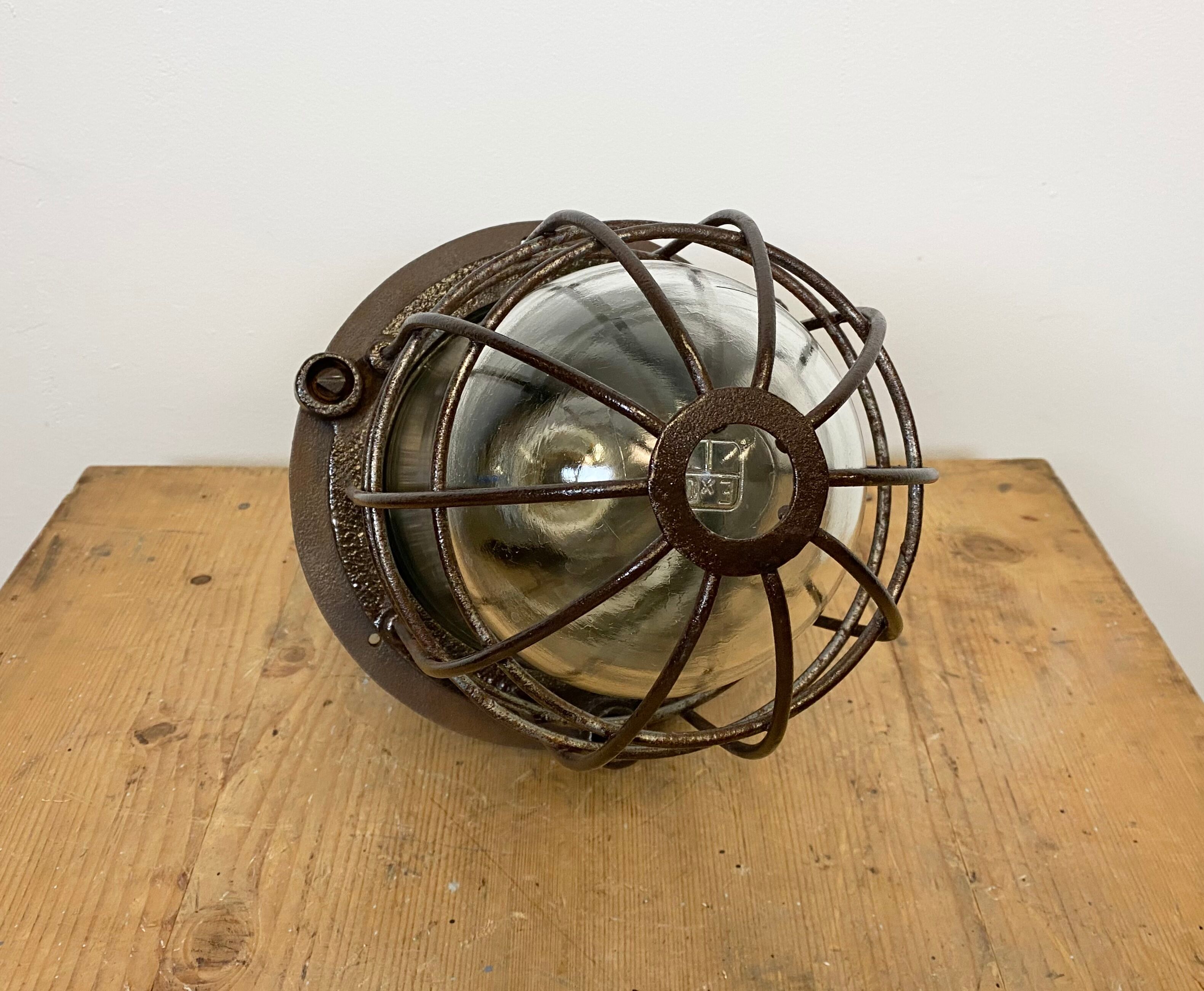 Suspension cage industrielle en fonte, années 1960