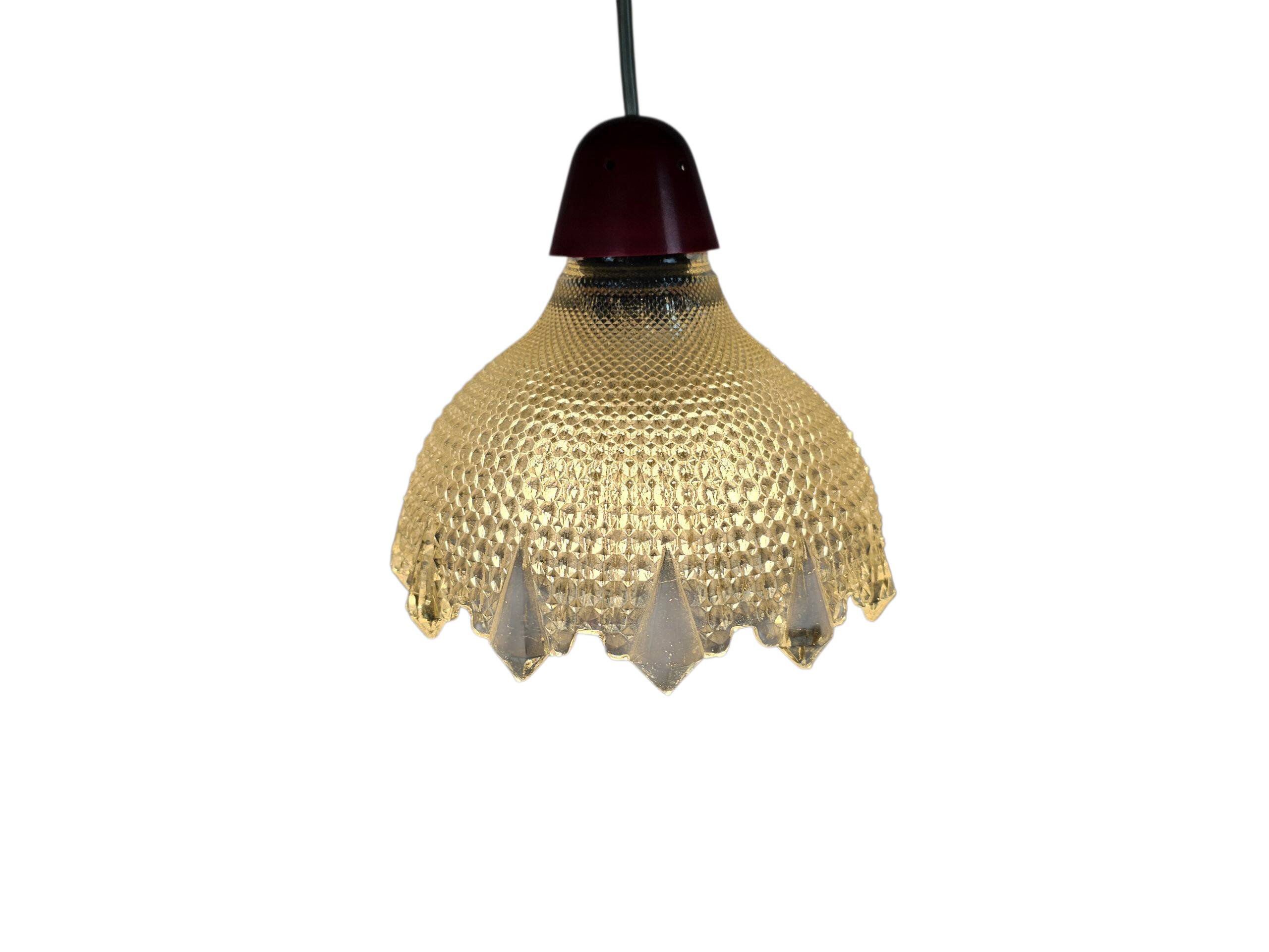 Erco Leuchten - Germany - pendant lamp - holophane style - Space Age - crys