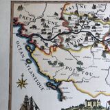 Ancient geographical map Pays du val de Loire