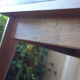 Wooden game table 1950 1960, fold-out tray (80x80x75)