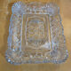 Vintage vallerysthal crystal moulded cut pocket ashtray #