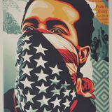 Shepard Fairey (Obey Giant) : American Rage - Lithographie signée