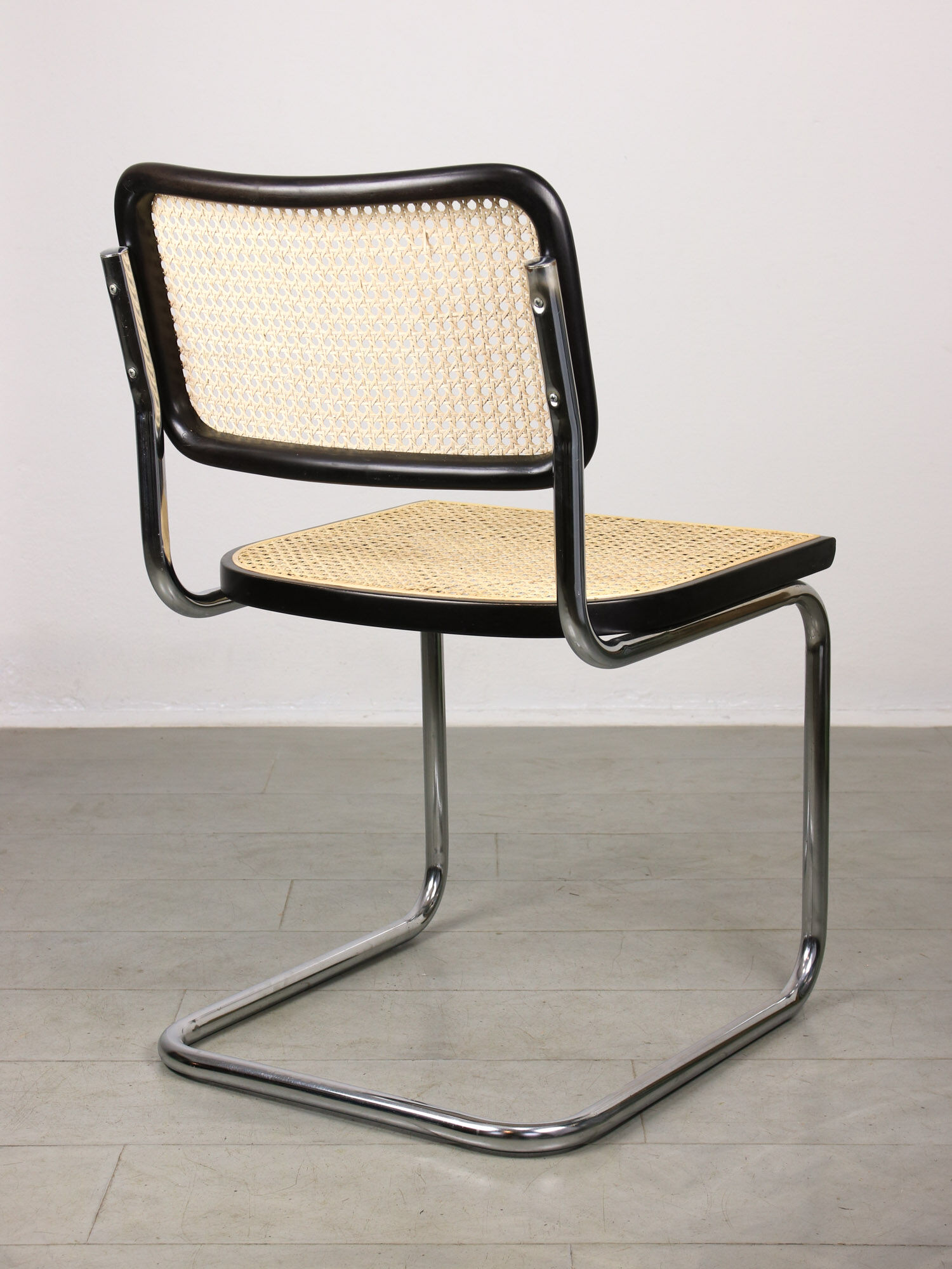 Vintage black B32 Cesca chair by Marcel Breuer, 80s