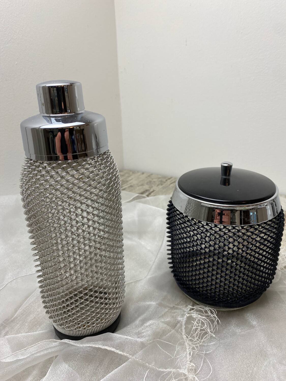 Vintage Cocktail Shaker and Ice Bucket
