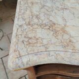 Pair of Louis XV style bedside tables with marble top