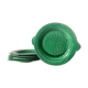 Set of 6 flat plates green fish