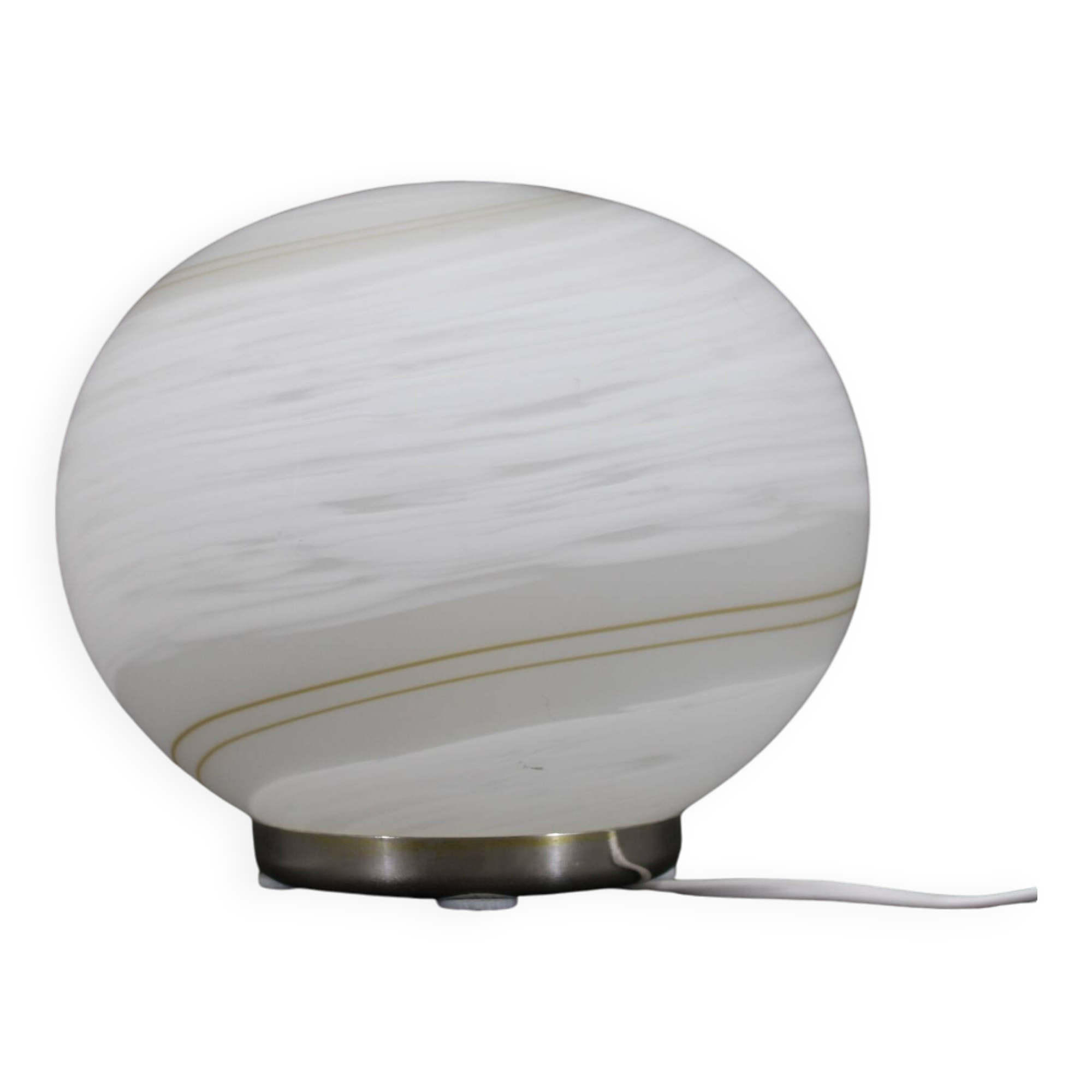 1980s Glass Globe Table Lamp, Italy