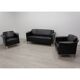 Black leather armchair by Kusch+Co