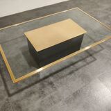 Vintage etched brass coffee table by Ricco D, 1970s