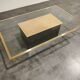 Vintage etched brass coffee table by Ricco D, 1970s