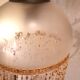Applique murale globe verre et pampilles art nouveau