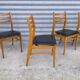 Set of 4 Scandinavian chairs from the 1960s.