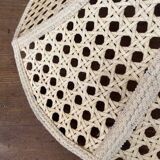 Suspension en rotin vintage