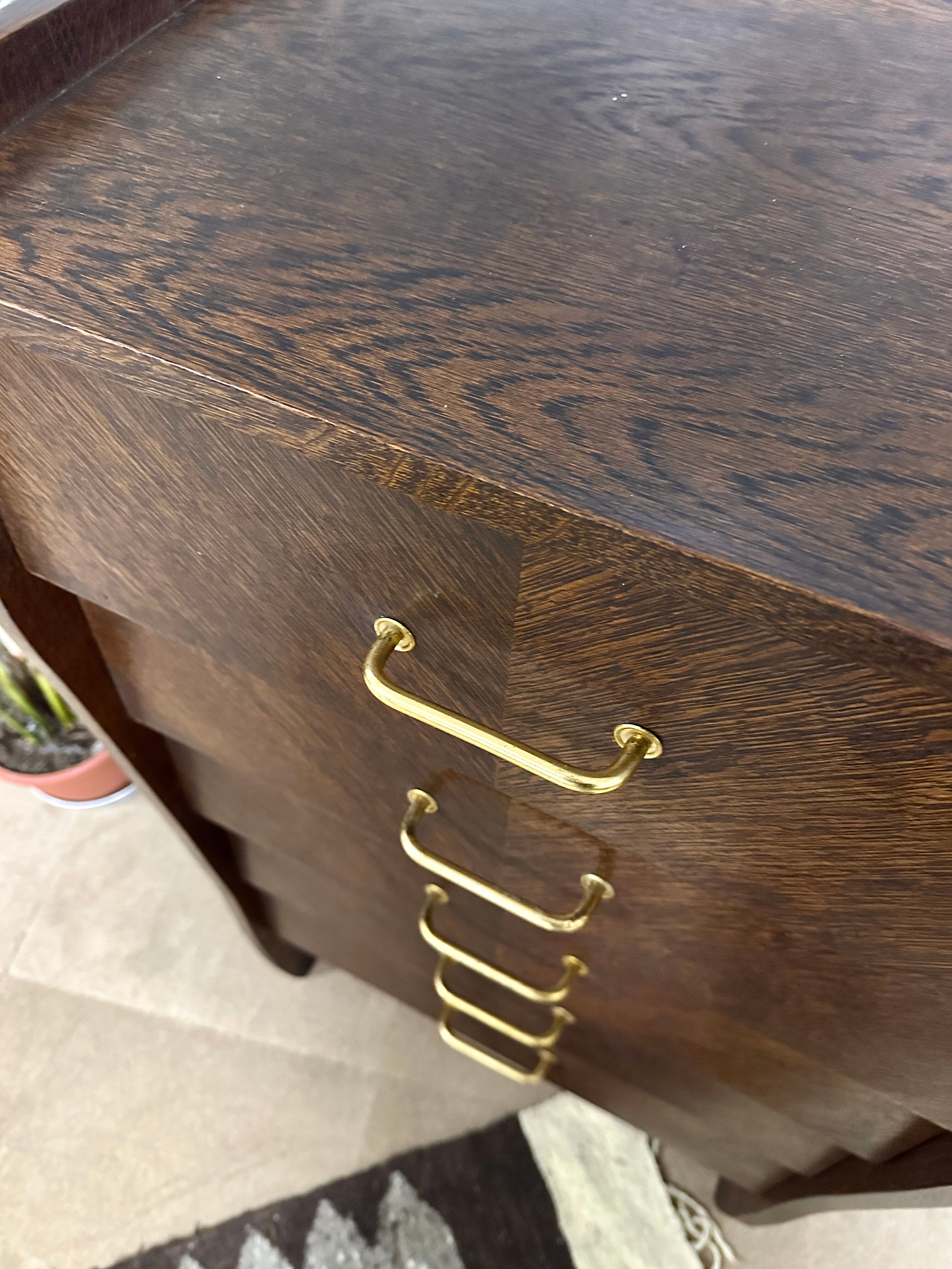 Vintage Scandinavian chiffonnier inclined drawers