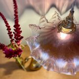 Vintage glass lampshade suspension