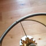 Vintage white and gold ceramic pineapple lamp