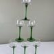 6 verres à pied vert Luminarc 