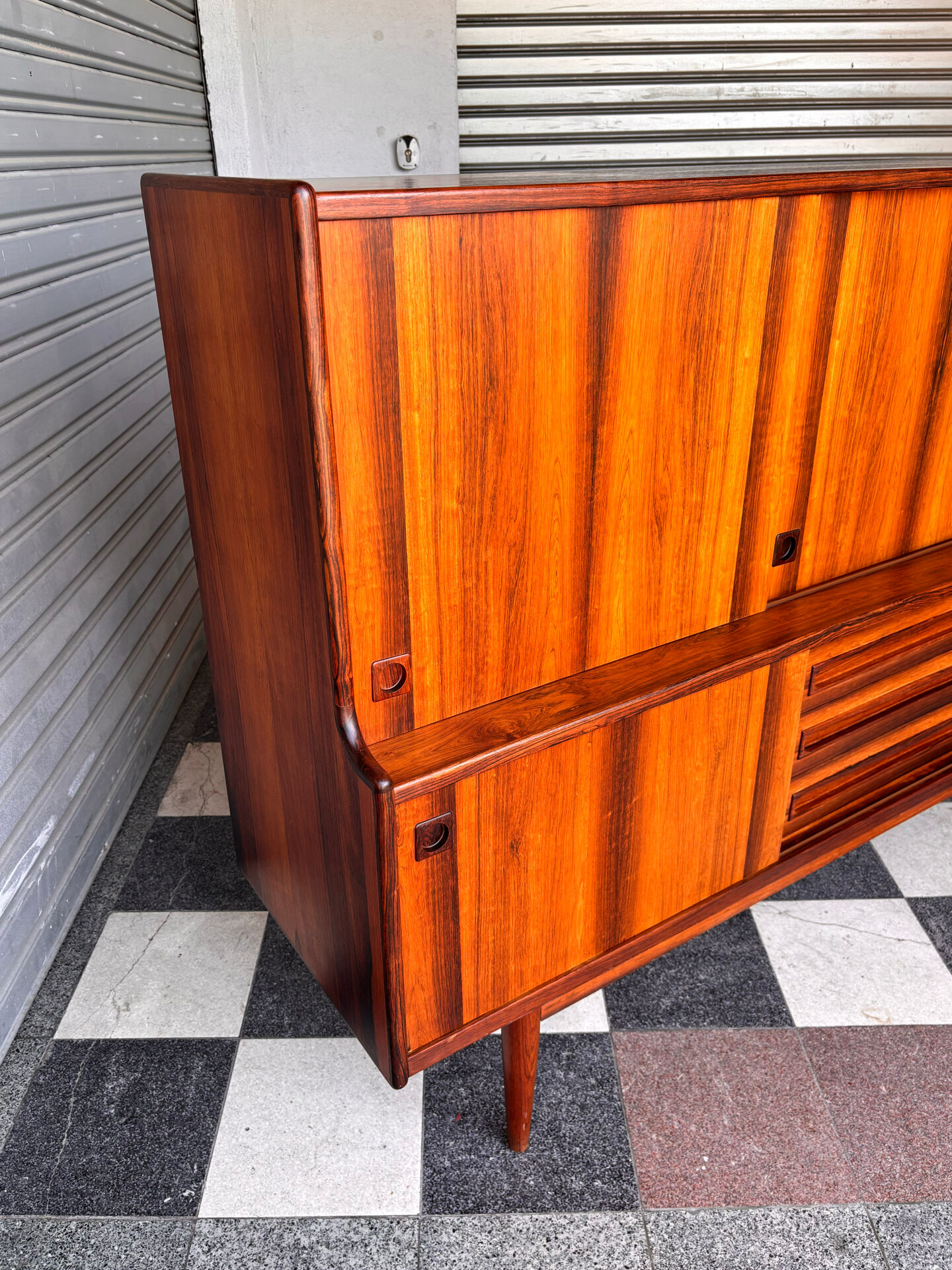 Buffet enfilade haute en palissandre