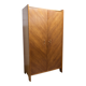 1950s Mid-Century Modern oak wardrobe with 2 doors and 2 drawers.