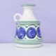 vintage white vase painted blue