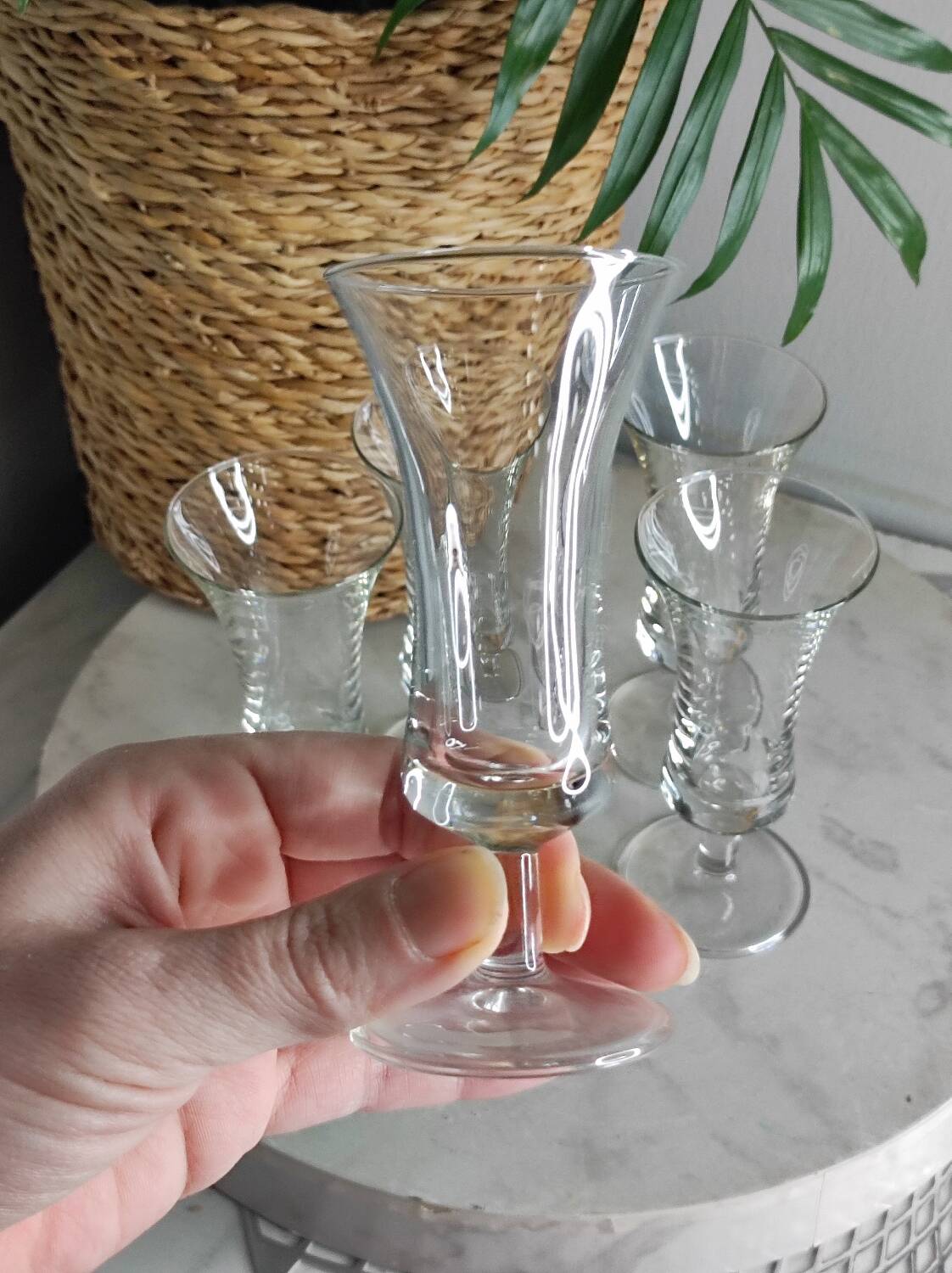 Vintage liqueur glasses