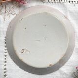 Ancienne Assiette Faïence Française Calotte Nevers XIXème