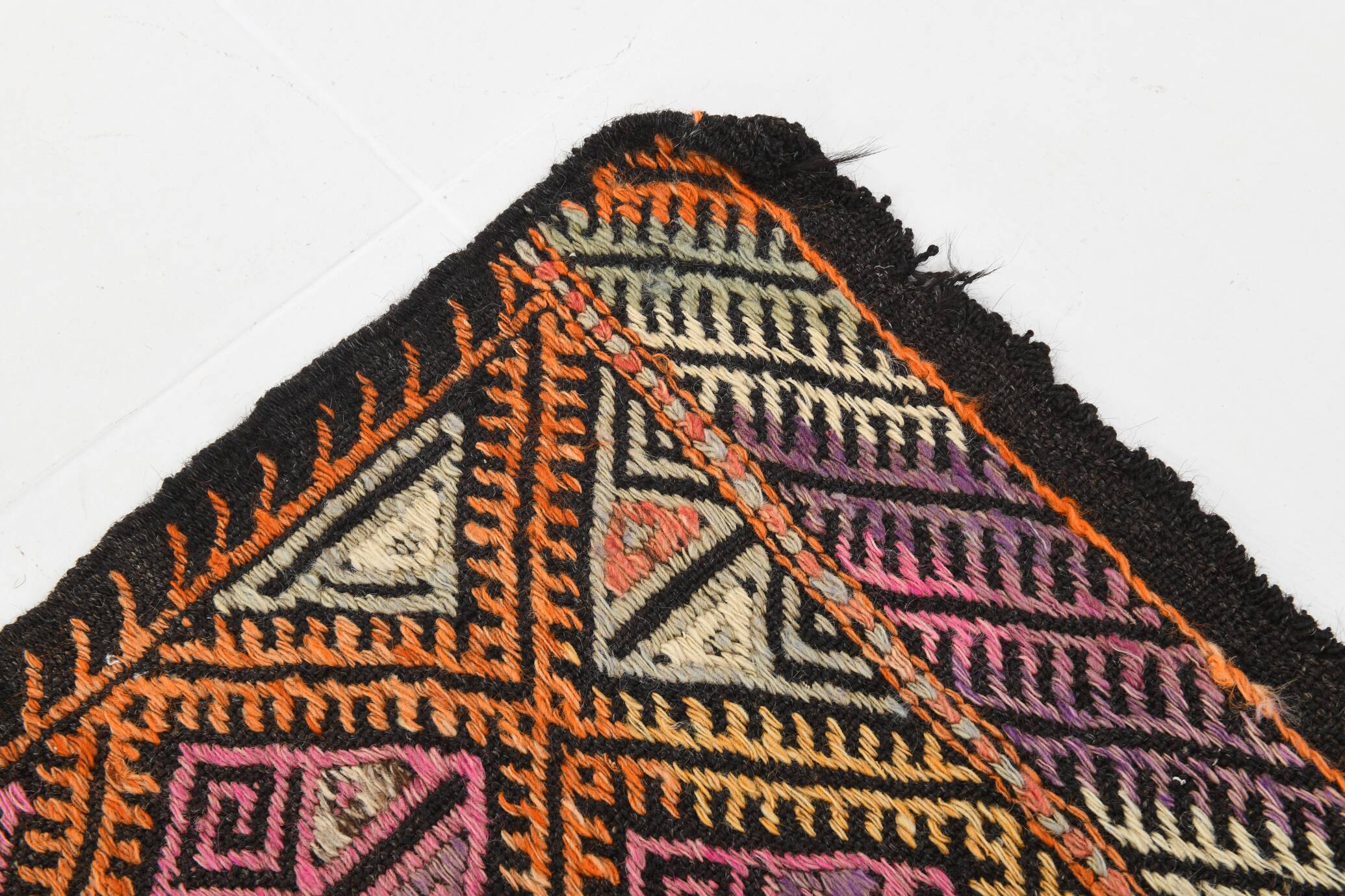 5x7 Multicolor Geometric Style Kilim Rug, Turkish Kilim, 158x218Cm