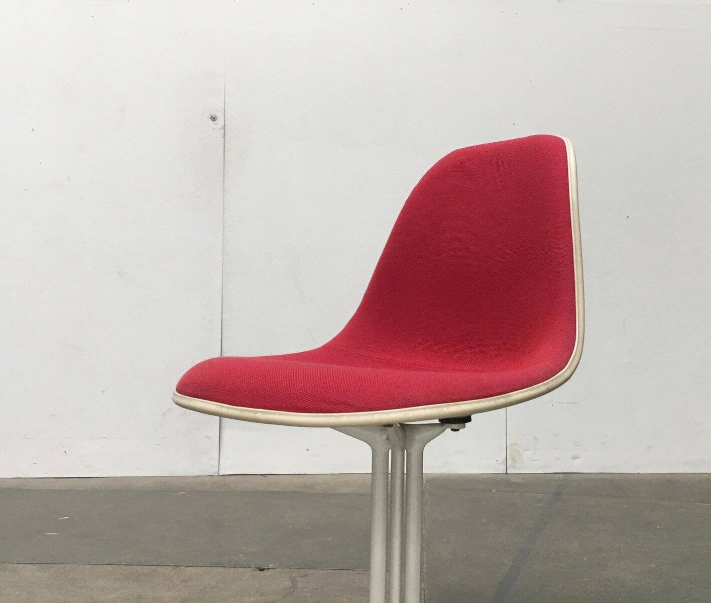 Mid-century fiberglass accent chair set with La Fonda base by Charles & Ray Eames for Herman Miller.