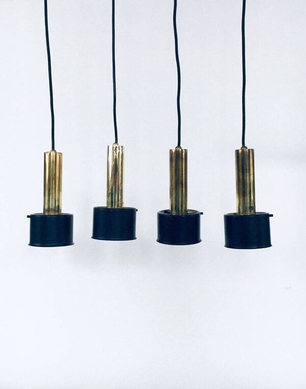 Italian Pendant Lamps, Italy, 1960s, Set of 4