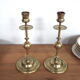 2 brass candle holders