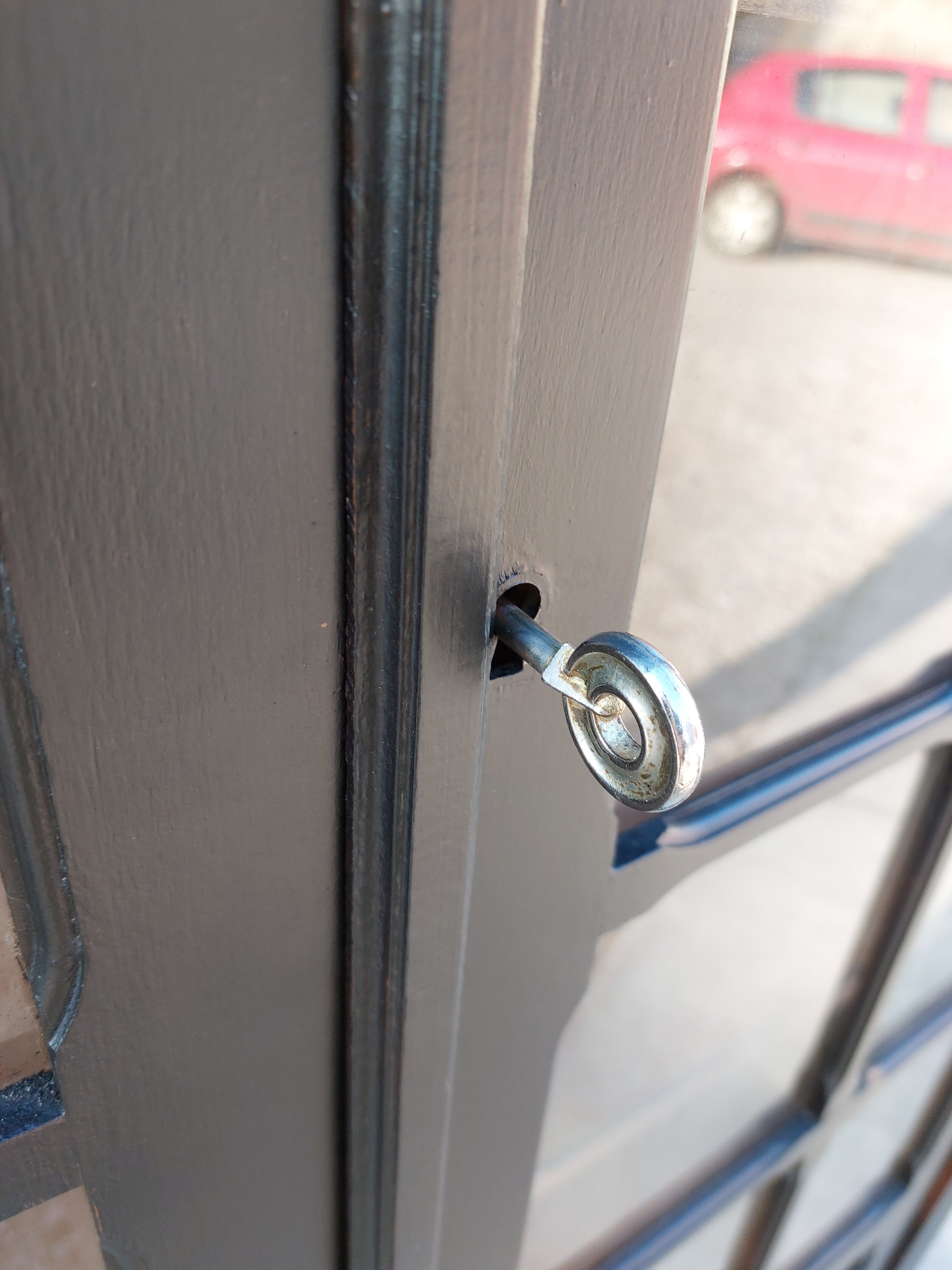 Parisian antique black patinated showcase