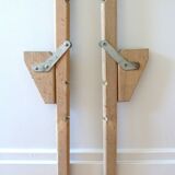 Pair of vintage wooden stilts