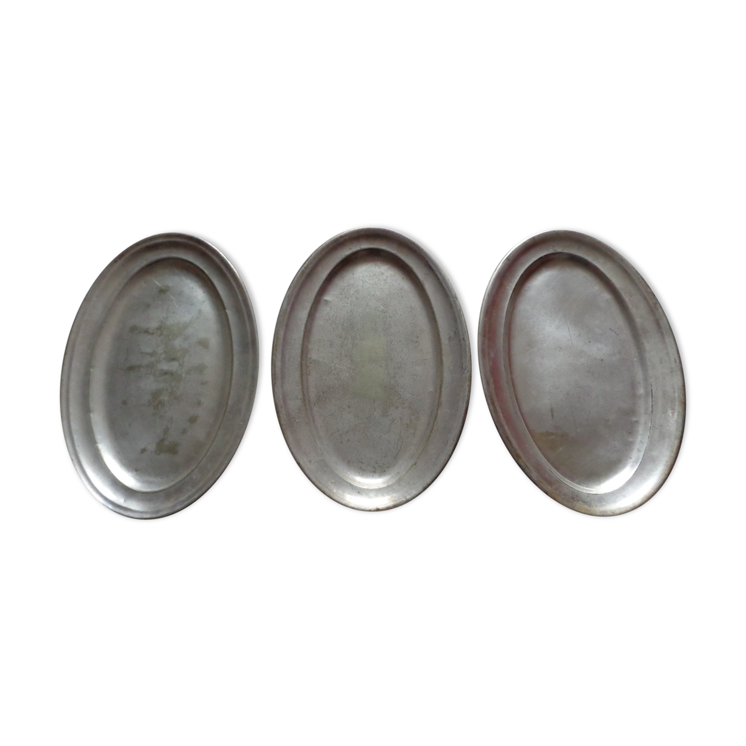 3 trays in silver metal