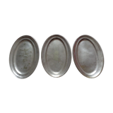 3 trays in silver metal