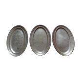 3 trays in silver metal