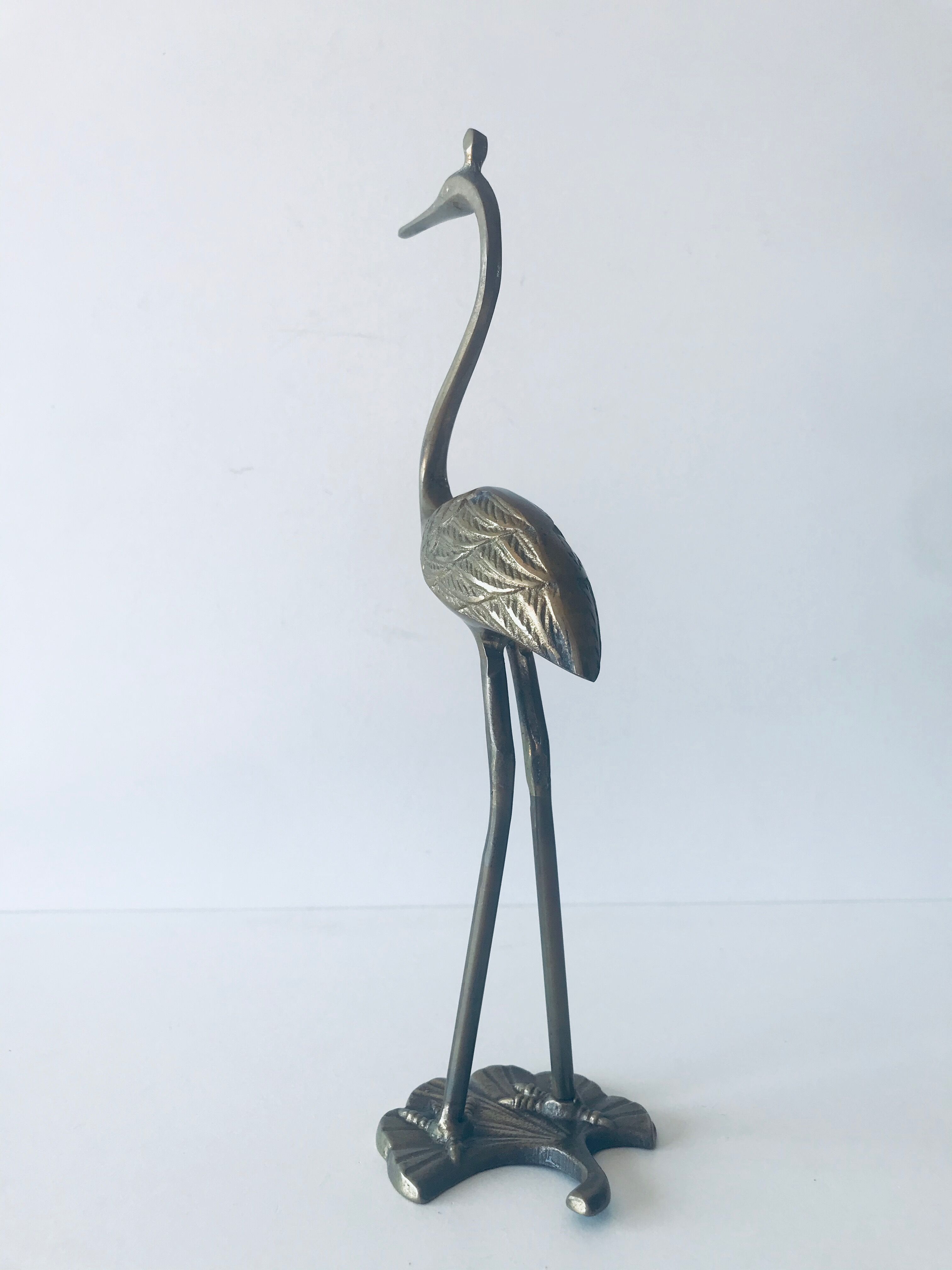 Heron, brass bird