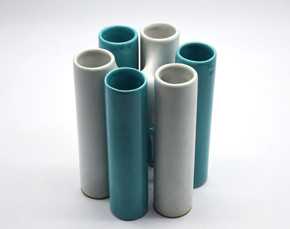 Interlocking ceramic vases by Enzo Bioli for Il Picchio, 1970s.