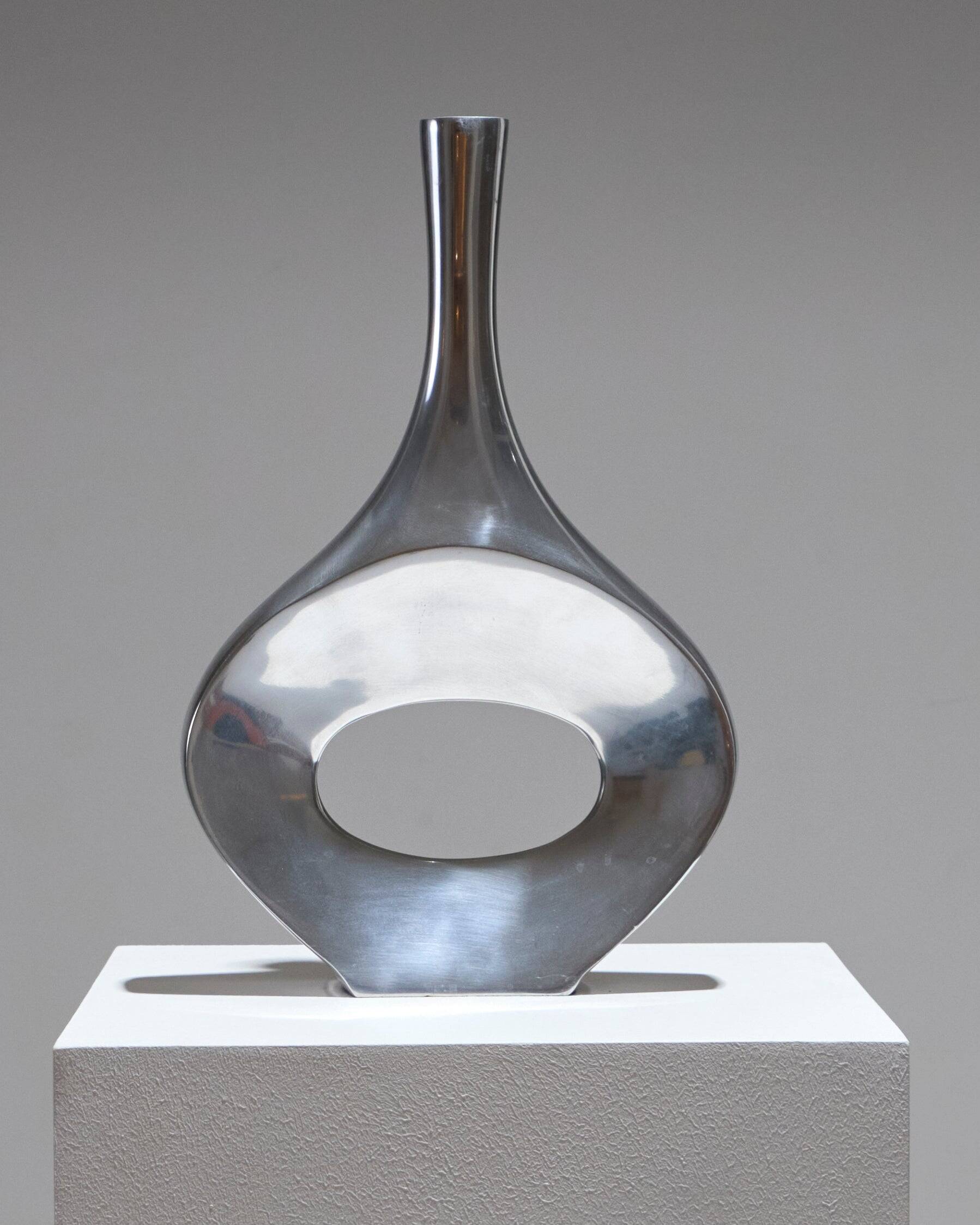 Metal soliflore vase, 1980s