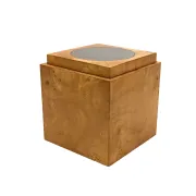 Tommaso Barbi, Mid-century burl ice bucket, TB Italy, ca. 1970