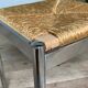 4 chaises chrome et paille