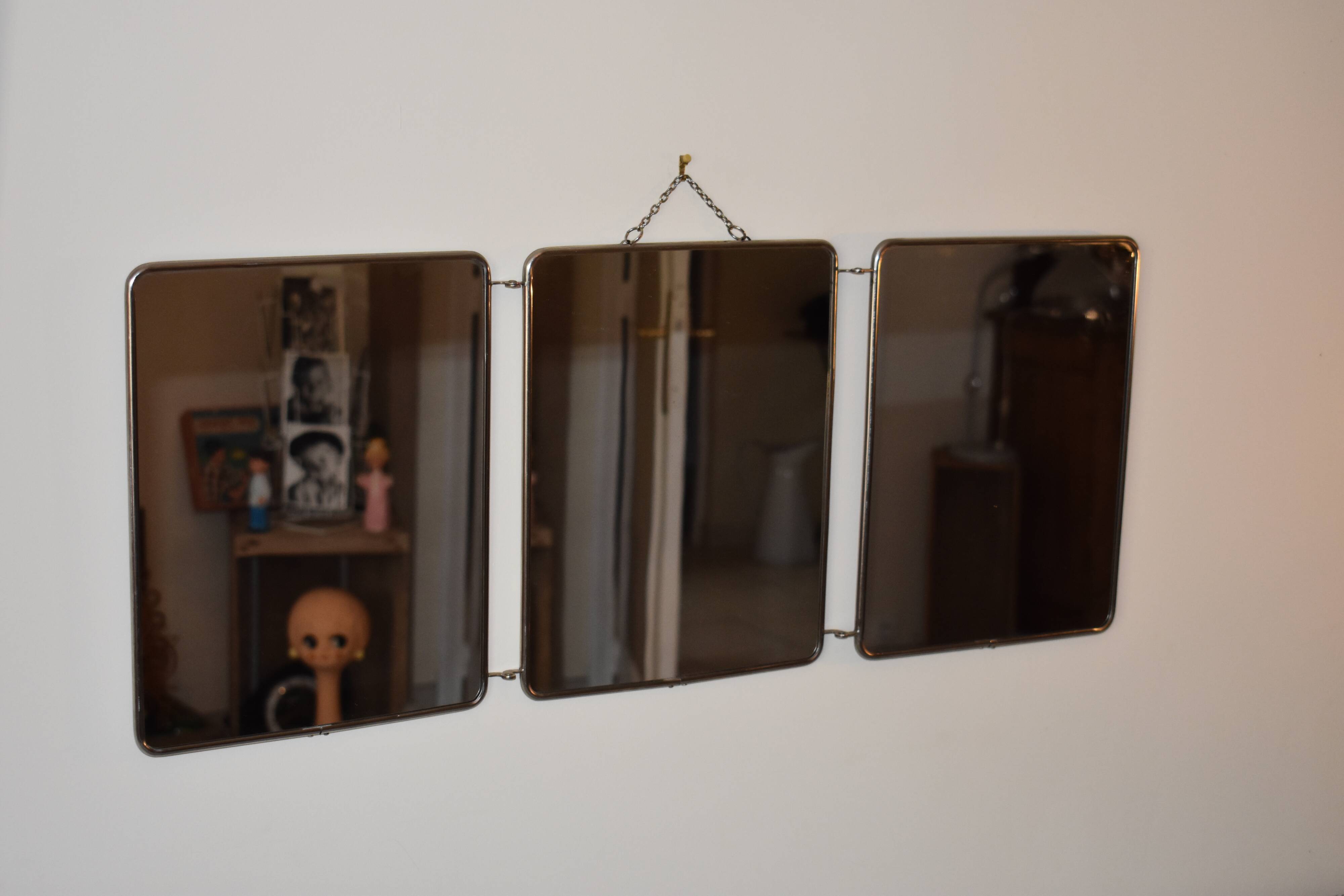 Mirror barber triptych 30 x 24 cm