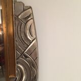Silver art deco mirror 57x60cm