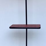 Tripod floor lamp with a ball joint and shelf - vintage 1950s