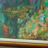 Huile sur toile vintage européenne originale – « Paysage vivant »