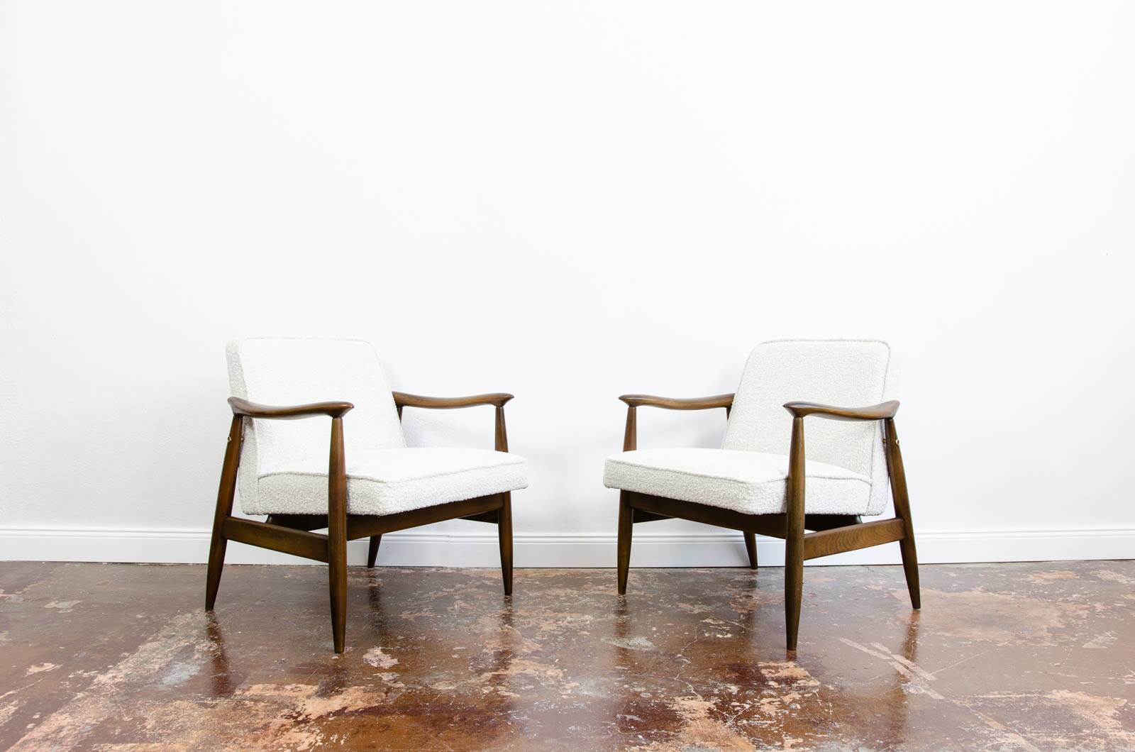 Mid-century armchairs GFM-87 by J. Kędziorek, GFM, Poland, 1960s, set of 2