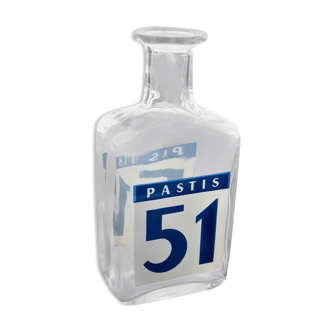 Carafe en verre publicitaire vintage Pastis 51 rétro