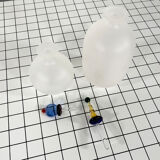 Pair of Italian vials made of murano glass, 1970s