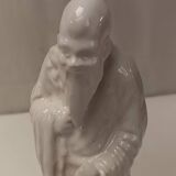 lampe ancienne porcelaine blanche opaline personnage SHOU 51 cm