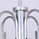 Art Deco Chandelier in Aluminium and Marbled Glass, Czech, 1940s